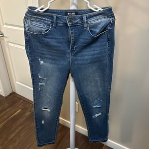 Blue distressed jeans from Wax Jean. Size is US 11